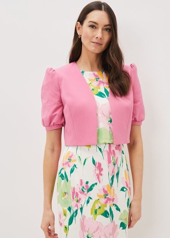 Phase Eight Mabel Puff Sleeve Jackets Pink Canada | TSNJBR-648